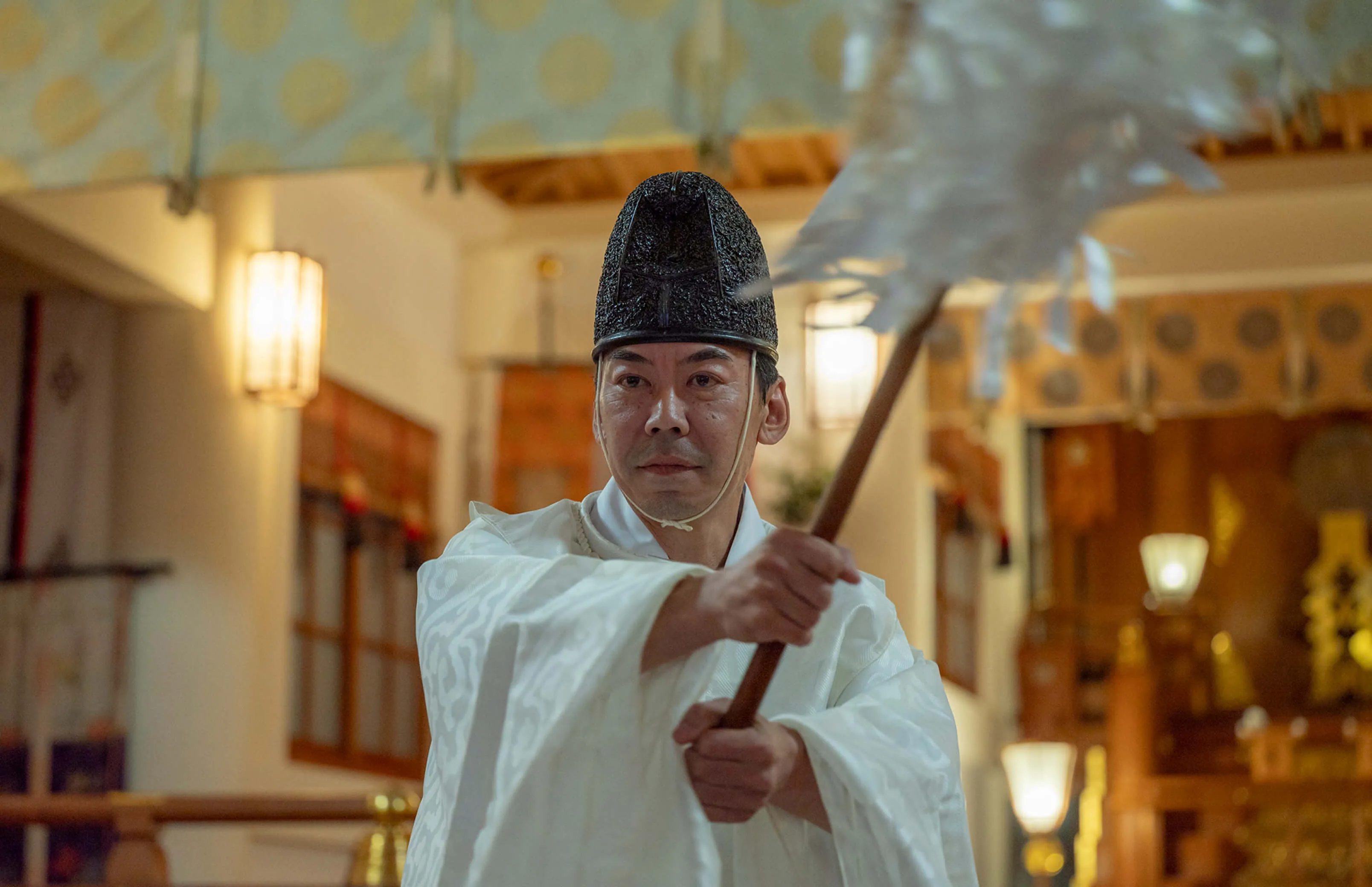 岩内神社えの祈祷の様子